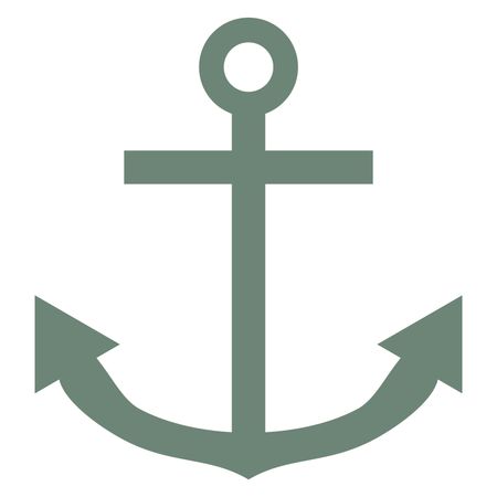 Vector Illustration of Grey Anchor Icon