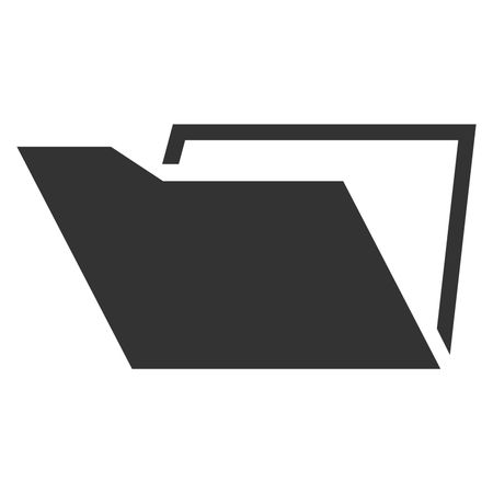 Vector Illustration of Black Folder Icon
