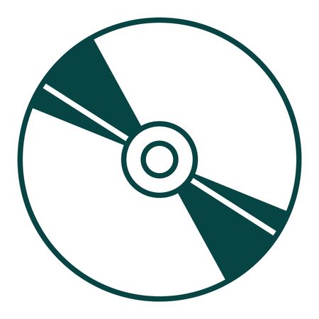 Vector Illustration of Green CD Icon