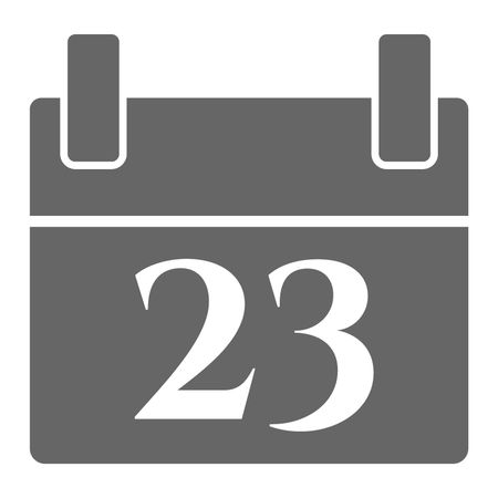 Vector Illustration of Grey Calendar Icon
