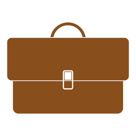 Vector Illustration of Brown Briefcase Icon
