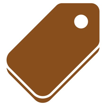 Vector Illustration of Brown Price Tag Icon
