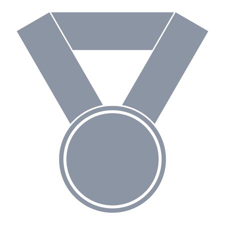 Vector Illustration of Grey Medal Icon
