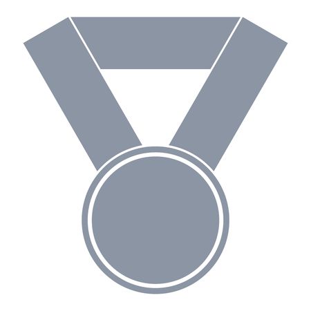 Vector Illustration of Grey Medal Icon