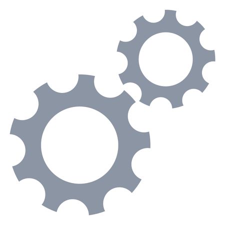 Vector Illustration of Grey Gears Icon
