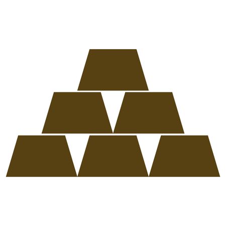 Vector Illustration of Brown Cup Pyramid Icon
