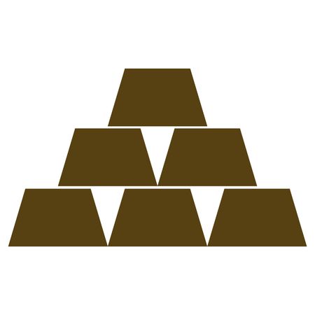 Vector Illustration of Brown Cup Pyramid Icon