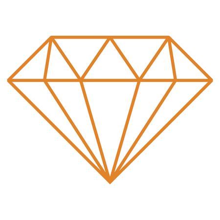 Vector Illustration of Orange Diamond Icon
