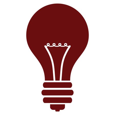 Vector Illustration of Maroon Bulb Icon
