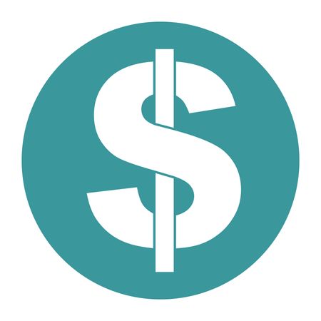 Vector Illustration of Blue Dollar Icon
