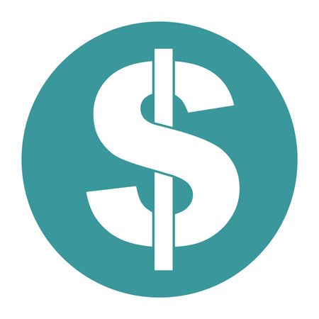 Vector Illustration of Blue Dollar Icon