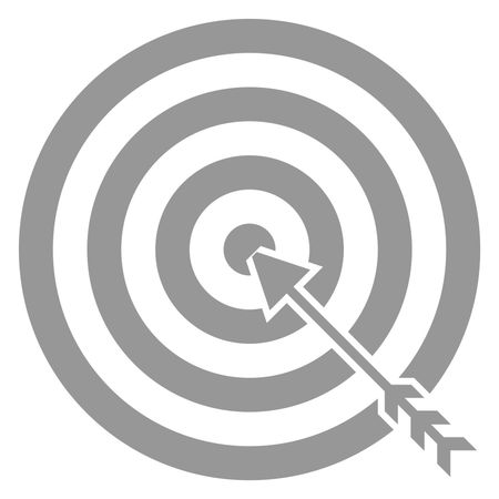 Vector Illustration of Grey Archery Target Icon