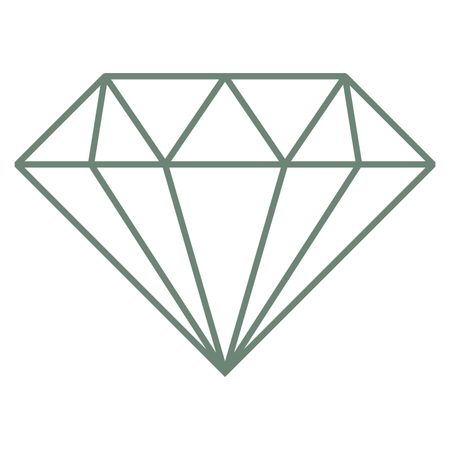 Vector Illustration of Diamond Icon in Grey