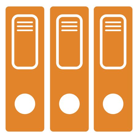 Vector Illustration of Files Icon in Orange