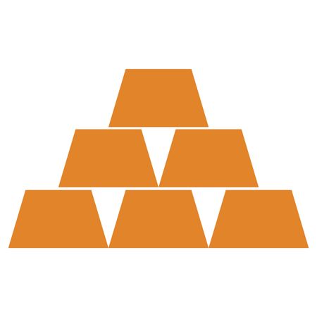 Vector Illustration of Cup Pyramid Icon in Orange
