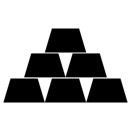 Vector Illustration of Cup Pyramid Icon in Black