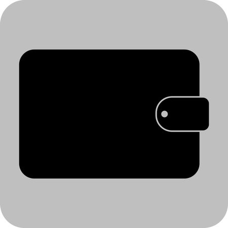 Vector Illustration of Wallet Icon in Black
