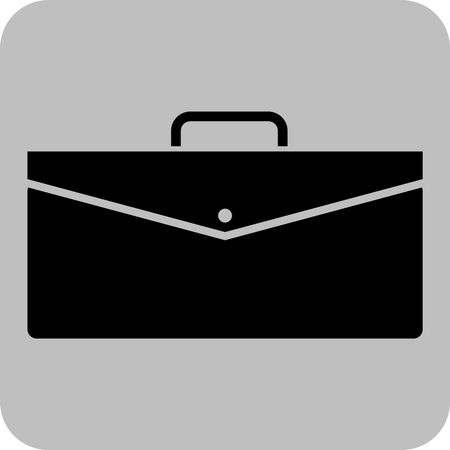Vector Illustration of Briefcase Icon in Black

