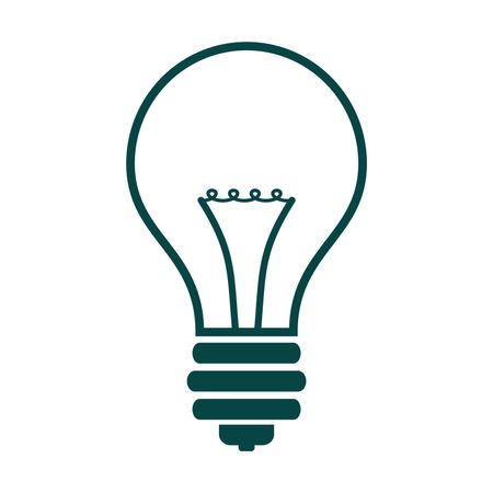 Vector Illustration of Light Bulb Icon in Green
