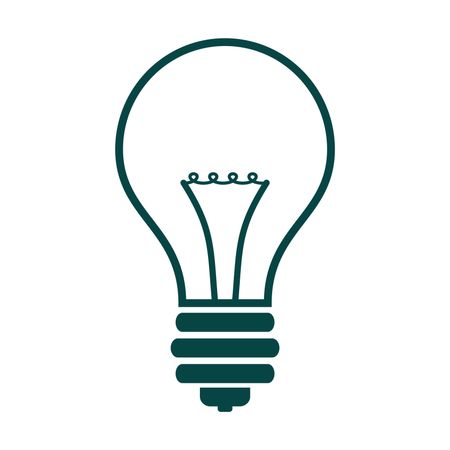 Vector Illustration of Light Bulb Icon in Green