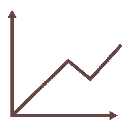 Vector Illustration of Graph Sheet Icon in Brown

