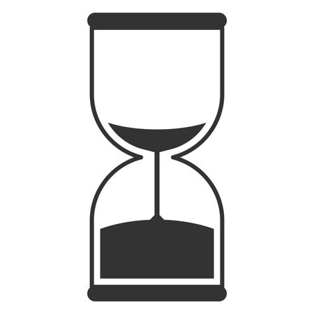 Vector Illustration of Sand Timer Icon in Gray
