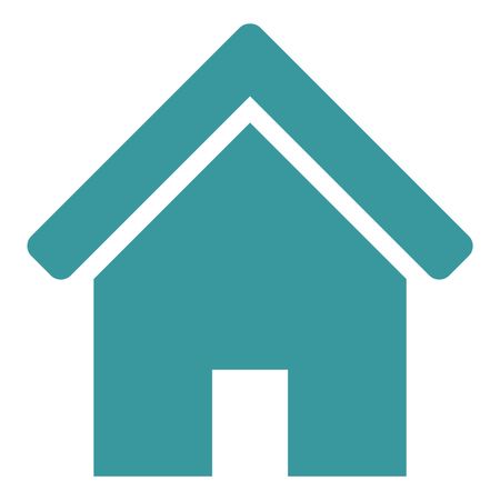 Vector Illustration of Home Icon in Light Blue
