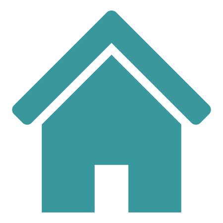 Vector Illustration of Home Icon in Light Blue