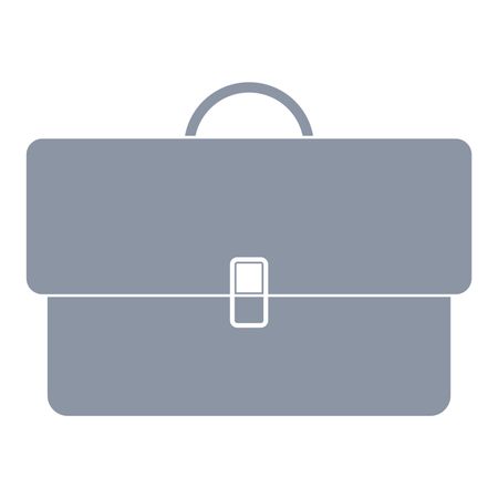 Vector Illustration of Briefcase Icon in Grey
