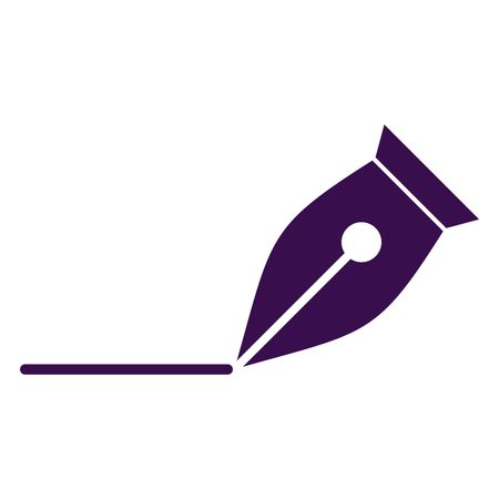 Vector Illustration of Violet Pen Nip Icon