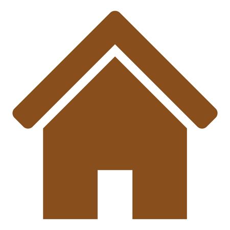 Vector Illustration of Home Icon in Brown
