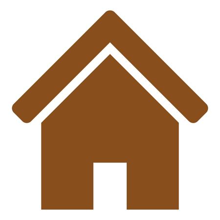 Vector Illustration of Home Icon in Brown