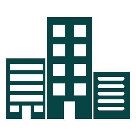 Vector Illustration of Dark Green Building Icon