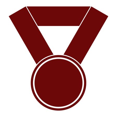 Vector Illustration of Red Medal Icon
