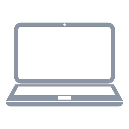 Vector Illustration of Dark Grey Laptop Icon
