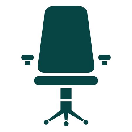 Vector Illustration of Dark Green Chair Icon
