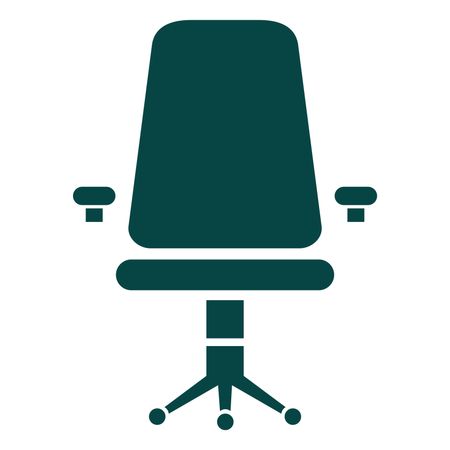 Vector Illustration of Dark Green Chair Icon