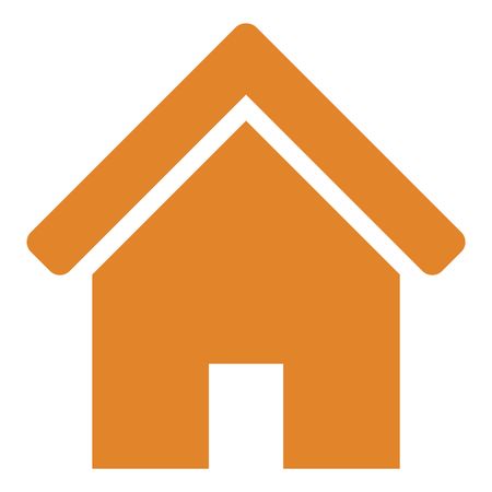 Vector Illustration of Home Icon in Orange
