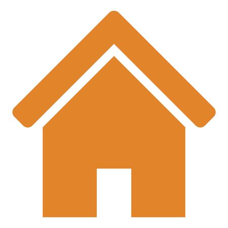 Vector Illustration of Home Icon in Orange