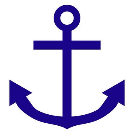 Vector Illustration of Anchor Icon in Blue
