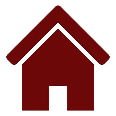 Vector Illustration of Home Icon in Red

