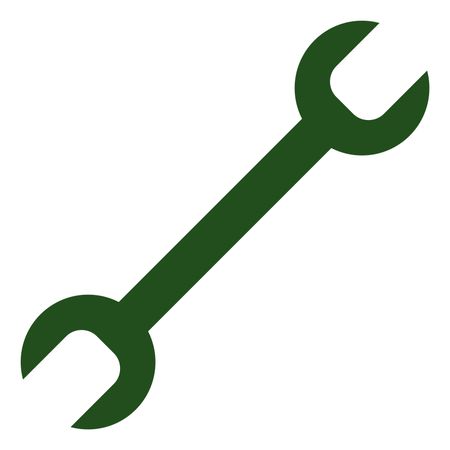 Vector Illustration of Green Spanner Icon
