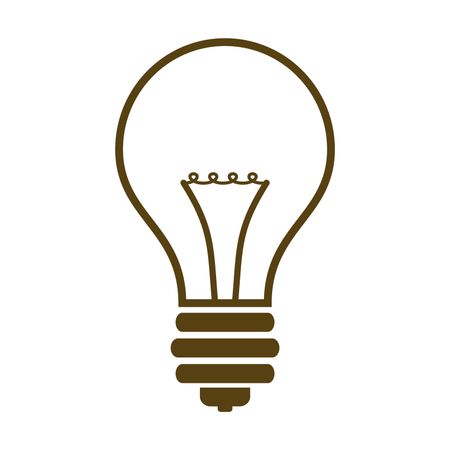 Vector Illustration of Brown Light Bulb Icon
