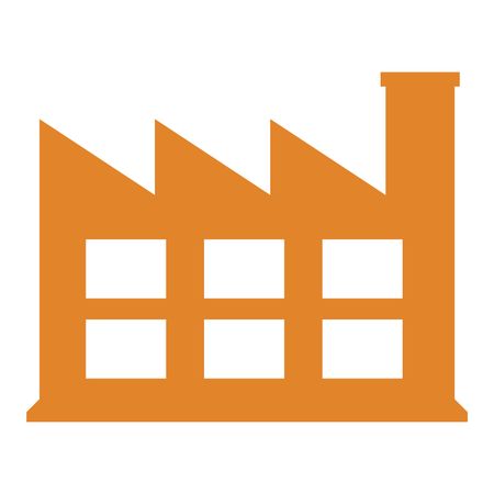 Vector Illustration of Industry Icon in Orange
