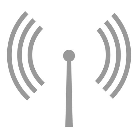 Vector Illustration of Grey Antenna Icon
