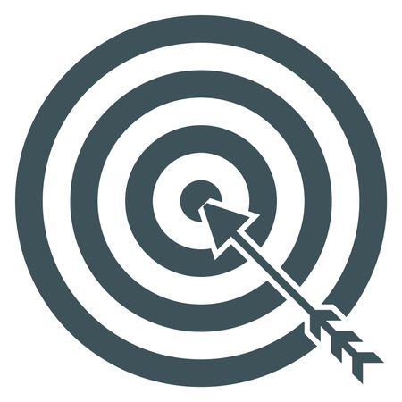 Vector Illustration of Dark Blue Target Icon
