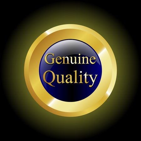 Genuine Quality golden emblem