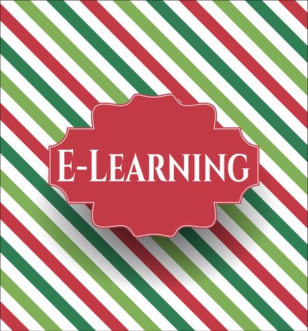 E-Learning Poster with Retro Background 
