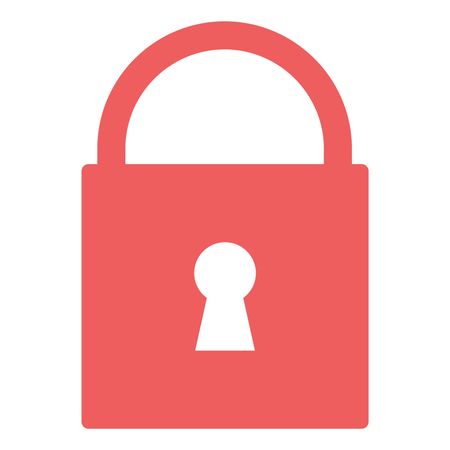 Vector Illustration of Lock Icon in pink
