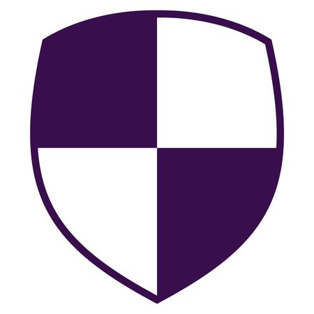 Vector Illustration of Shield Icon in Purple
